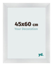 Bilderrahmen 45x60cm Silber Schwarz Gewischt MDF Pisa Vorne Messe | Yourdecoration.de