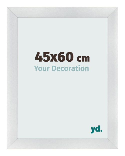 Bilderrahmen 45x60cm Silber Schwarz Gewischt MDF Pisa Vorne Messe | Yourdecoration.de