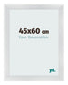Bilderrahmen 45x60cm Silber Schwarz Gewischt MDF Pisa Vorne Messe | Yourdecoration.de