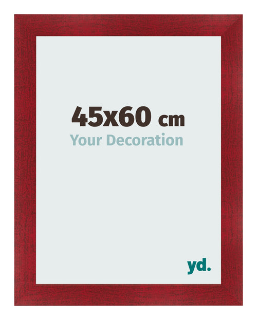 Bilderrahmen 45x60cm Weinrot Gewischt MDF Pisa Vorne Messe | Yourdecoration.de