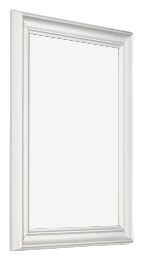 Bilderrahmen 45x60cm Weiss Gewischt MDF Lazio Vorne Schrag | Yourdecoration.de