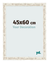 Bilderrahmen 45x60cm Weiß Vintage MDF Bologna Vorne Messe | Yourdecoration.de