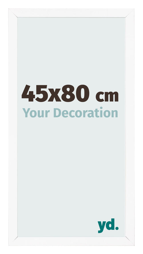 Bilderrahmen 45x80 cm Weiss Matt MDF Bologna Vorne Messe | Yourdecoration.de