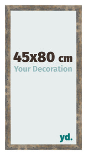 Bilderrahmen 45x80cm Blau Gold Meliert MDF Bologna Vorne Messe | Yourdecoration.de