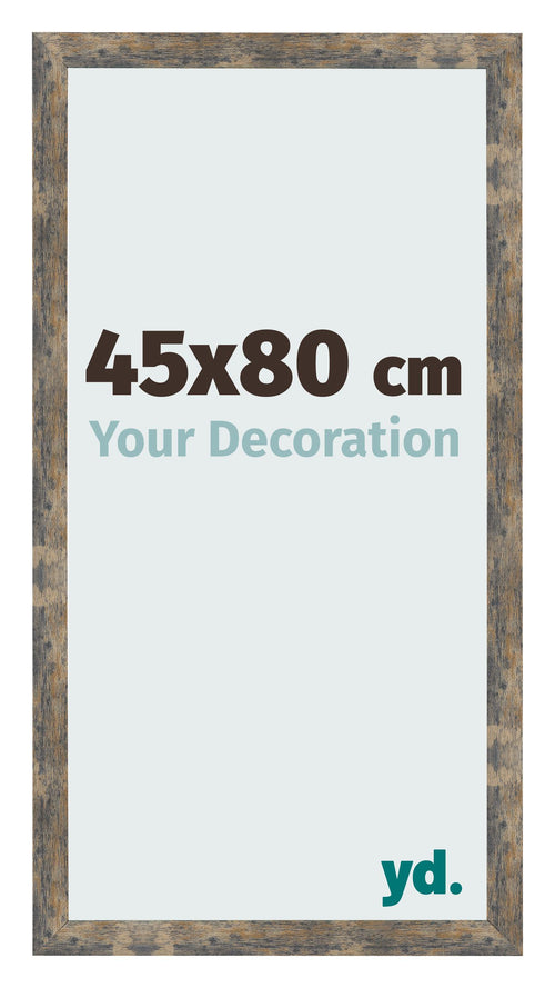 Bilderrahmen 45x80cm Blau Gold Meliert MDF Bologna Vorne Messe | Yourdecoration.de