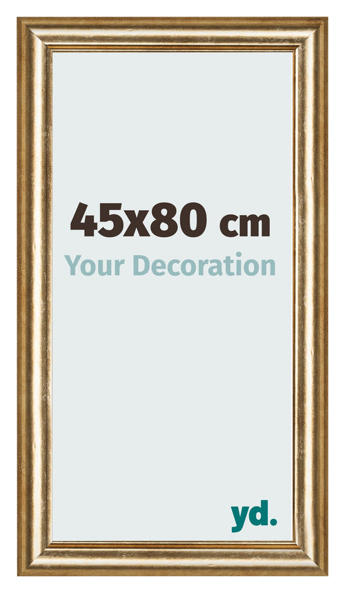 Bilderrahmen 45x80cm Gold Antik MDF Lazio Vorne Messe | Yourdecoration.de