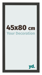 Bilderrahmen 45x80cm Schwarz Gemasert MDF Bologna Vorne Messe | Yourdecoration.de