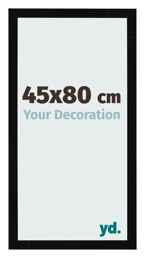Bilderrahmen 45x80cm Schwarz Hochglanz MDF Bologna Vorne Messe | Yourdecoration.de