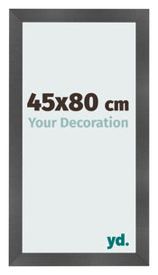 Bilderrahmen 45x80cm Schwarz Silber Poliert MDF Pisa Vorne Messe | Yourdecoration.de