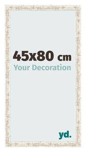 Bilderrahmen 45x80cm Weiß Vintage MDF Bologna Vorne Messe | Yourdecoration.de