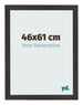 Bilderrahmen 46x61 cm Schwarz Matt MDF Bologna Vorne Messe | Yourdecoration.de