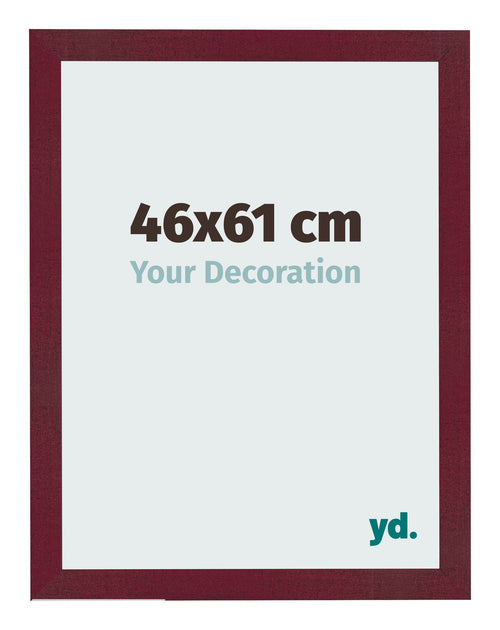 Bilderrahmen 46x61 cm Weinrot Gewischt MDF Bologna Vorne Messe | Yourdecoration.de