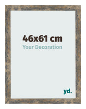 Bilderrahmen 46x61cm Blau Gold Meliert MDF Bologna Vorne Messe | Yourdecoration.de