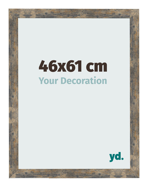 Bilderrahmen 46x61cm Blau Gold Meliert MDF Bologna Vorne Messe | Yourdecoration.de