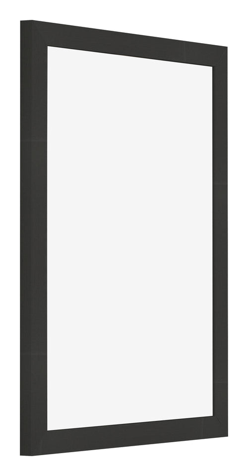 Bilderrahmen 46x61cm Schwarz Gemasert MDF Bologna Vorne Schrag | Yourdecoration.de