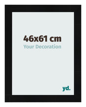 Bilderrahmen 46x61cm Schwarz Silber Poliert MDF Pisa Vorne Messe | Yourdecoration.de