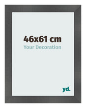 Bilderrahmen 46x61cm Schwarz Silber Poliert MDF Pisa Vorne Messe | Yourdecoration.de