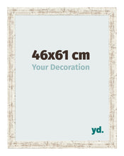 Bilderrahmen 46x61cm Weiß Vintage MDF Bologna Vorne Messe | Yourdecoration.de