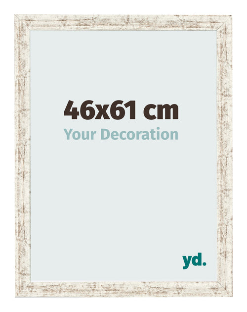 Bilderrahmen 46x61cm Weiß Vintage MDF Bologna Vorne Messe | Yourdecoration.de