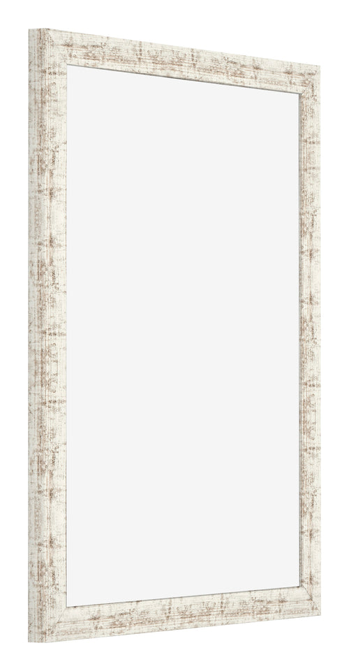 Bilderrahmen 46x61cm Weiß Vintage MDF Bologna Vorne Schrag | Yourdecoration.de