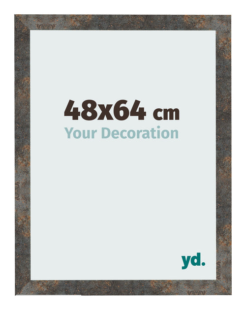 Bilderrahmen 48x64 cm Oxidiertes Metall MDF Bologna Vorne Messe | Yourdecoration.de