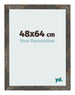 Bilderrahmen 48x64 cm Oxidiertes Metall MDF Bologna Vorne Messe | Yourdecoration.de
