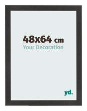 Bilderrahmen 48x64 cm Schwarz Matt MDF Bologna Vorne Messe | Yourdecoration.de