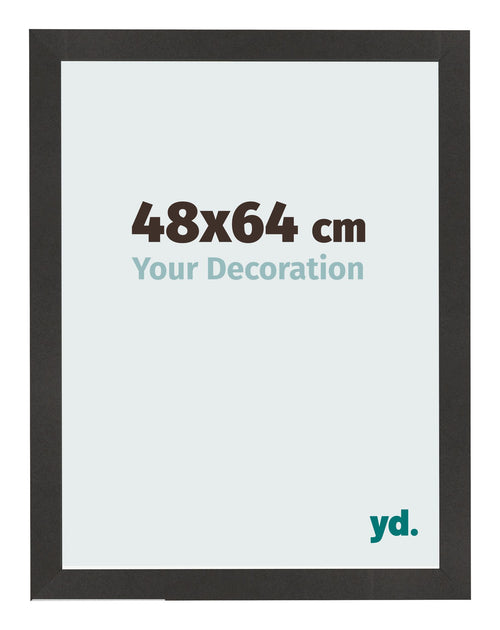 Bilderrahmen 48x64 cm Schwarz Matt MDF Bologna Vorne Messe | Yourdecoration.de