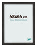 Bilderrahmen 48x64 cm Schwarz Matt MDF Bologna Vorne Messe | Yourdecoration.de