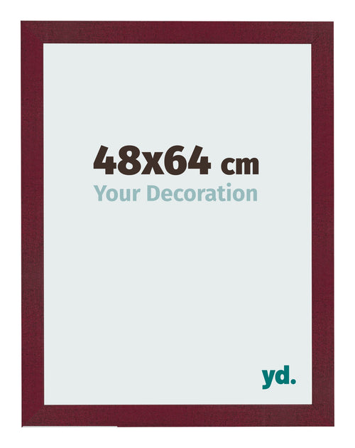 Bilderrahmen 48x64 cm Weinrot Gewischt MDF Bologna Vorne Messe | Yourdecoration.de