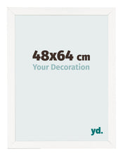 Bilderrahmen 48x64 cm Weiss Hochglanz MDF Bologna Vorne Messe | Yourdecoration.de