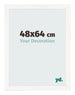 Bilderrahmen 48x64 cm Weiss Hochglanz MDF Bologna Vorne Messe | Yourdecoration.de