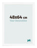 Bilderrahmen 48x64 cm Weiss Matt MDF Bologna Vorne Messe | Yourdecoration.de