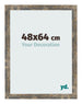 Bilderrahmen 48x64cm Blau Gold Meliert MDF Bologna Vorne Messe | Yourdecoration.de