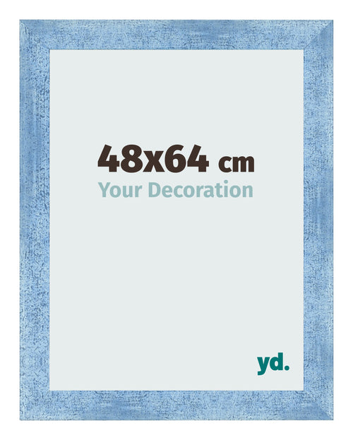 Bilderrahmen 48x64cm Hellblau Gewischt MDF Pisa Vorne Messe | Yourdecoration.de