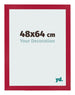 Bilderrahmen 48x64cm Rot MDF Bologna Vorne Messe | Yourdecoration.de