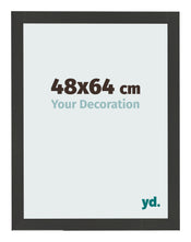 Bilderrahmen 48x64cm Schwarz Gemasert MDF Bologna Vorne Messe | Yourdecoration.de