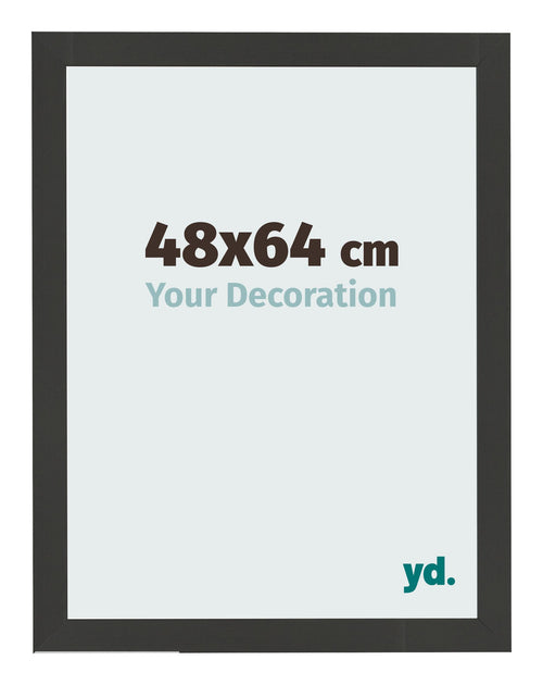 Bilderrahmen 48x64cm Schwarz Gemasert MDF Bologna Vorne Messe | Yourdecoration.de