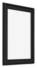 Bilderrahmen 48x64cm Schwarz Gemasert MDF Lazio Vorne Schrag | Yourdecoration.de