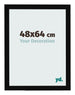 Bilderrahmen 48x64cm Schwarz Hochglanz MDF Bologna Vorne Messe | Yourdecoration.de