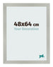 Bilderrahmen 48x64cm Silber Matt MDF Bologna Vorne Messe | Yourdecoration.de