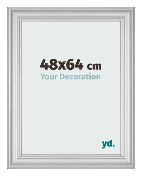 Bilderrahmen 48x64cm Silber Matt MDF Lazio Vorne Messe | Yourdecoration.de
