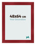 Bilderrahmen 48x64cm Weinrot Gewischt MDF Pisa Vorne Messe | Yourdecoration.de