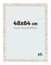 Bilderrahmen 48x64cm Weiß Vintage MDF Bologna Vorne Messe | Yourdecoration.de
