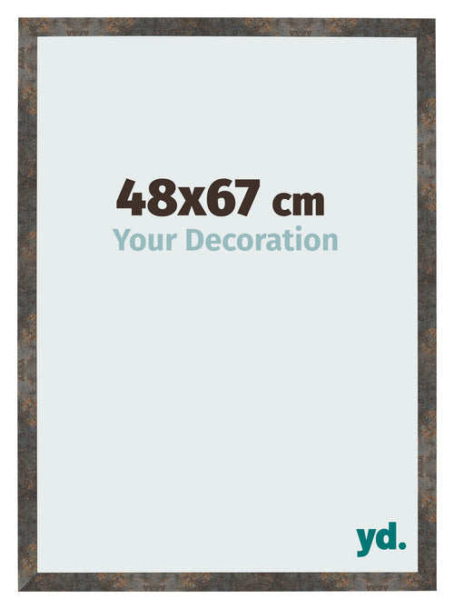 Bilderrahmen 48x67 cm Oxidiertes Metall MDF Bologna Vorne Messe | Yourdecoration.de