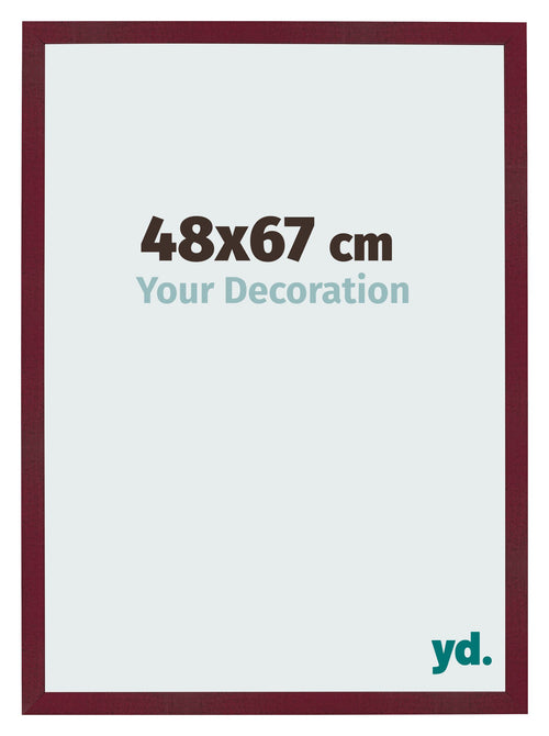 Bilderrahmen 48x67 cm Weinrot Gewischt MDF Bologna Vorne Messe | Yourdecoration.de