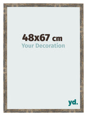 Bilderrahmen 48x67cm Blau Gold Meliert MDF Bologna Vorne Messe | Yourdecoration.de