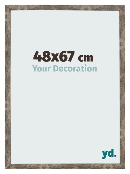Bilderrahmen 48x67cm Blau Gold Meliert MDF Bologna Vorne Messe | Yourdecoration.de
