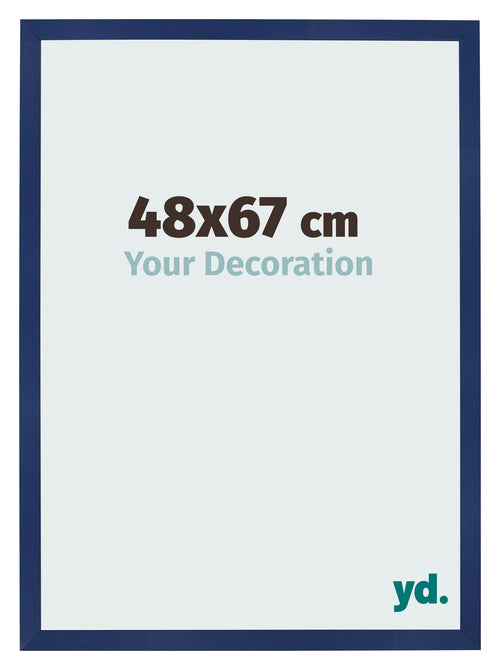 Bilderrahmen 48x67cm Dunkelblau Gewischt MDF Bologna Vorne Messe | Yourdecoration.de