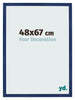 Bilderrahmen 48x67cm Dunkelblau Gewischt MDF Bologna Vorne Messe | Yourdecoration.de